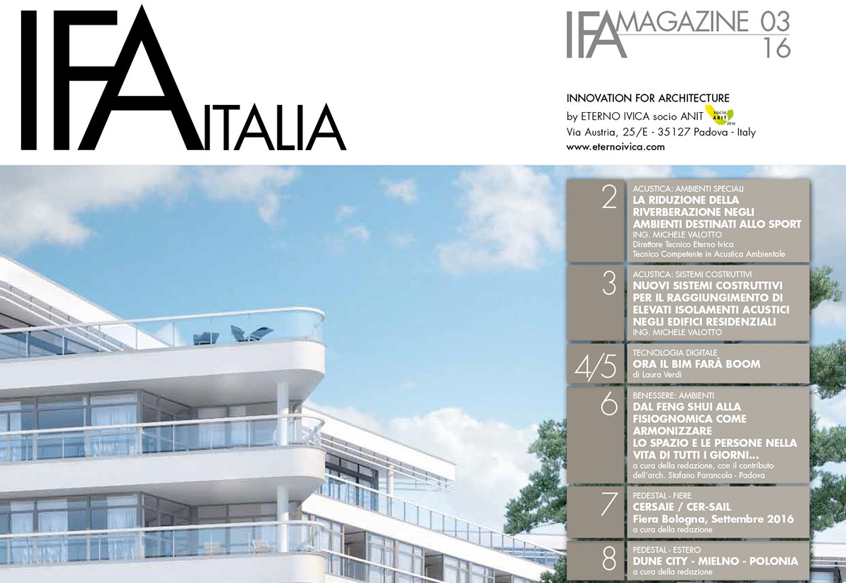 IFA MAGAZINE • N. 3 SETTEMBRE 2016 • Innovation for architecture